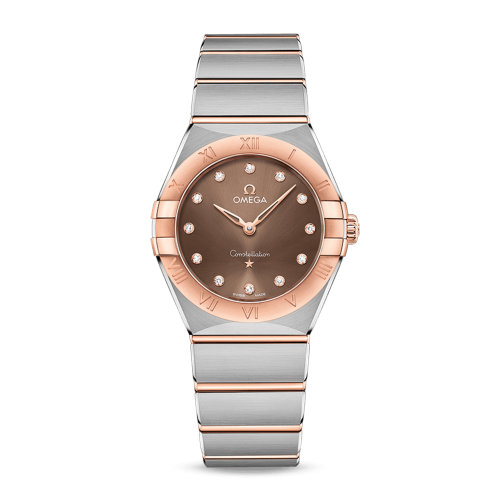 OMEGA/歐米茄 星座系列 精鋼 18K金 鉆石刻度 石英機(jī)芯 女士腕表 131.20.28.60.63.001