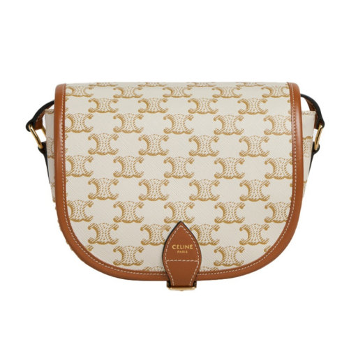 CELINE|賽琳 FOLCO TRIOMPHE帆布手袋 馬鞍包