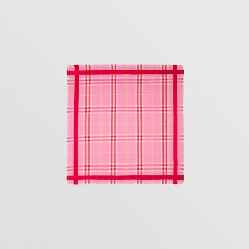  BURBERRY 22年秋冬 女士 格紋絲毛混紡大號方巾 80550141