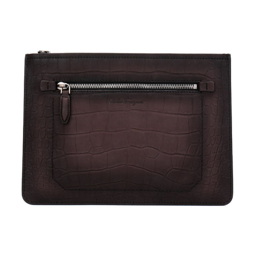 SalvatoreFerragamo/菲拉格慕男士FIRENZEANIM系列牛皮手拿包240992