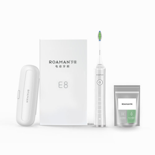 ROAMAN/羅曼 電動牙刷E8 無線感應(yīng)式充電成人5檔聲波電動牙刷 智能敏感美白 【關(guān)曉彤同款】