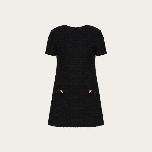  VALENTINO華倫天奴 22年秋冬 女士 連衣裙 ROBE EN TIMELESS BOUCLé 1B3VA0097B30NO