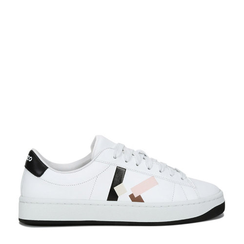 KENZO/高田賢三 女士皮革系帶休閑運動鞋板鞋小白鞋 2SN172 L50