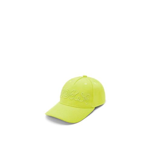  LOEWE羅意威 22年秋冬 男士 帽子 Logo cap in canvas K664P99X07-4801