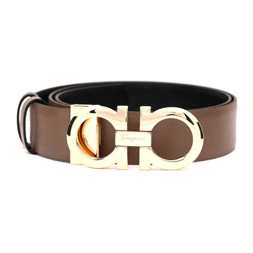Salvatore Ferragamo/菲拉格慕荔枝紋牛皮革雙面用女士皮帶腰帶23A5640