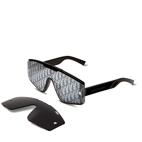 DIOR/迪奧  男士藍(lán)色Dior斜角和灰色鏡面二合一太陽鏡 可更換鏡片XTRMMUAT_10B8