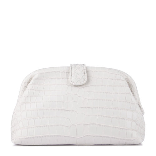 【秒發(fā)】Bottega Veneta/葆蝶家 女士鱷魚(yú)皮優(yōu)雅手拿包