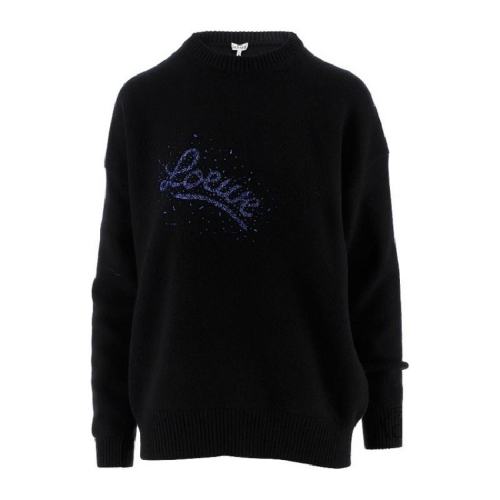  LOEWE/羅意威 女士黑色羊毛針織衫/毛衫 S540Y14K06 1100 PLFSX