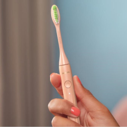 Philips/飛利浦 電動牙刷成人 One系列 全自動可充電版電動牙刷 30天續(xù)航 含牙刷盒 差旅便攜隨行 HY1200/15 赤霞粉