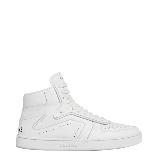 CELINE/賽琳 22年早春新款 CT-01系列 女士光學(xué)白色小牛皮革高幫運動鞋343183338C.01OP