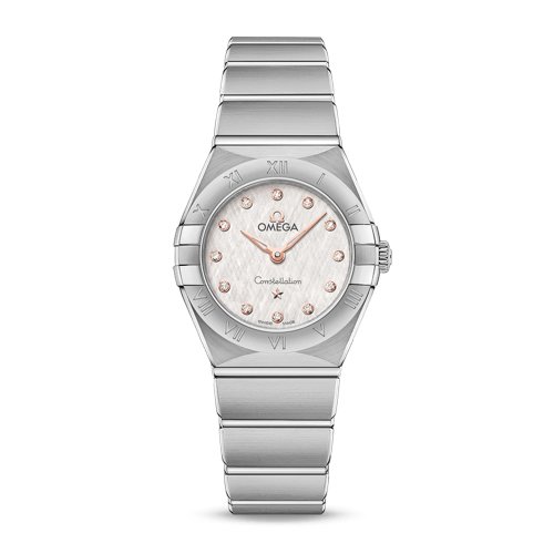 OMEGA/歐米茄 星座系列 精鋼 鉆石刻度 石英機(jī)芯 女士腕表 131.10.25.60.52.001