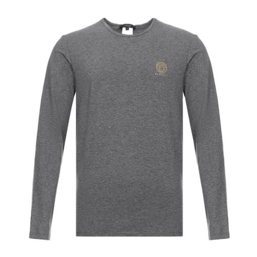 VERSACE/范思哲 男士灰色棉質(zhì)長袖T恤 AUU01007 A232741 A1738