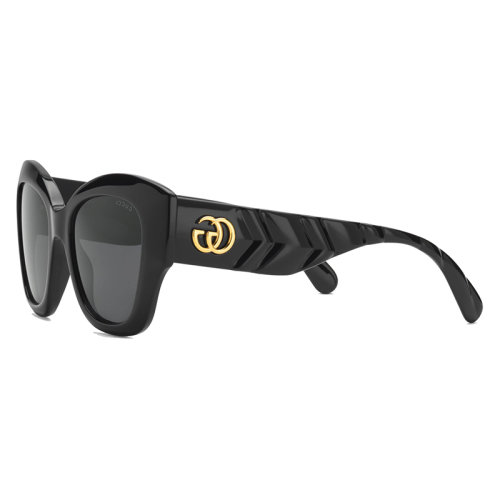 GUCCI/古馳 女士黑色/灰色貓眼塑料太陽鏡 642985J16911012