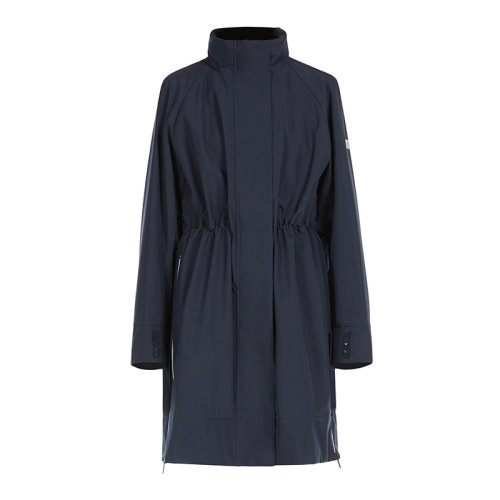 MaxMara/麥絲瑪拉 22年早春新款 VICINI系列 女士深藍(lán)色滌綸多層科技面料可折疊風(fēng)帽防水風(fēng)衣夾克3021022606001