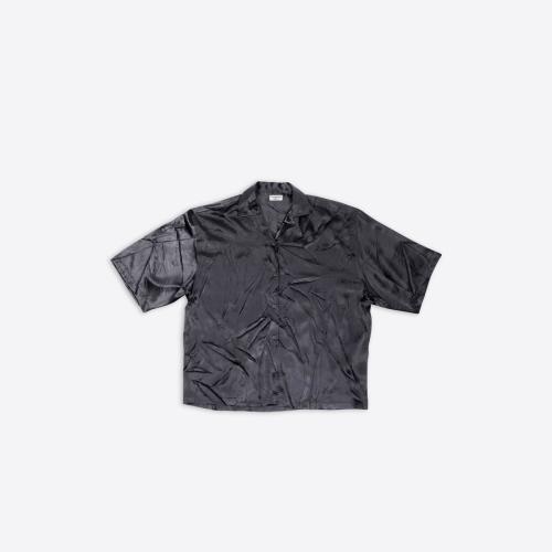  BALENCIAGA巴黎世家 22年春夏 女士 短袖襯衫 Womens Shirt in Black 698414404B51000