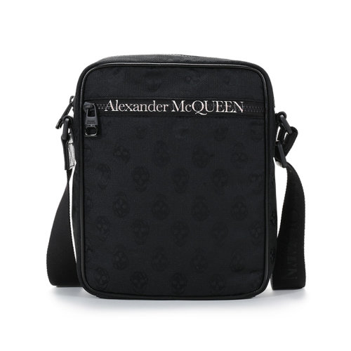 Alexander McQueen/亞歷山大麥昆  男士織物單肩斜挎包信使包 632026 1AAAK
