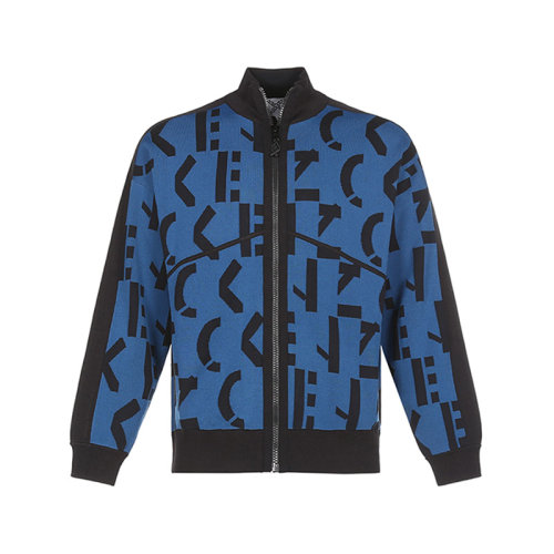 KENZO/高田賢三 男士夾克 男士SPORT系列棉質(zhì)立領(lǐng)長袖開衫針織衫夾克 5BL637 3SD