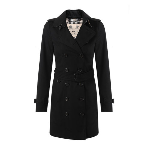 BURBERRY/博柏利   巴寶莉女裝 經(jīng)典黑色 紐扣口袋 女士風(fēng)衣 39004531