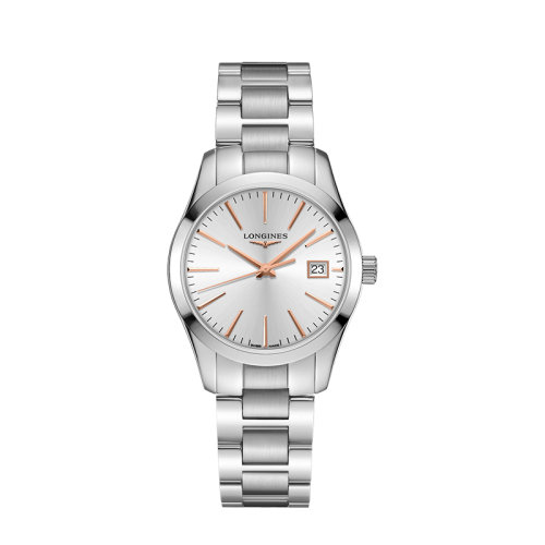 LONGINES/浪琴  康鉑系列精鋼石英機(jī)芯女士腕表34毫米 L2.386.4.72.6