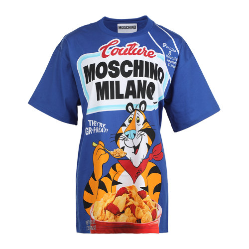 MOSCHINO/莫斯奇諾22春夏Chinese New Year棉質(zhì)寬松女士短袖T恤 A077810401