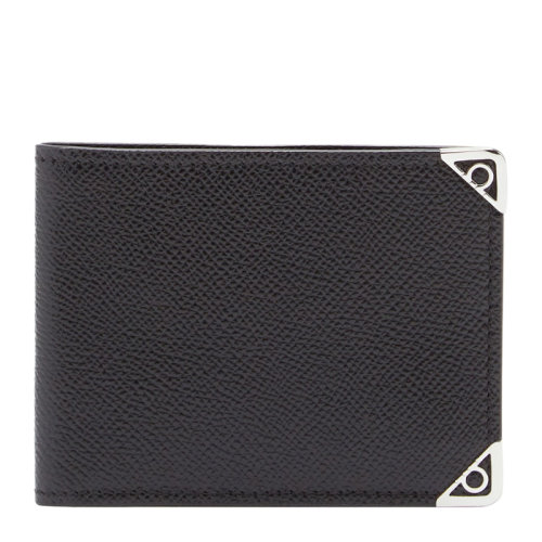 Salvatore Ferragamo/菲拉格慕 男士黑色皮革超薄短款錢夾 66-0381-741358（99新未使用）