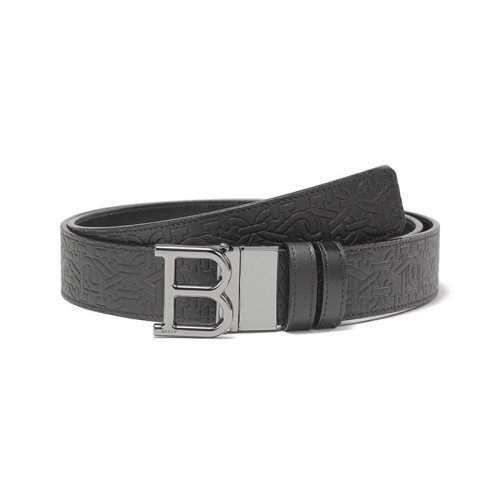 BALLY/巴利【22秋冬新款】男士皮革可裁剪B字搭扣板扣式雙面皮帶腰帶3.5cm B 35 M SM