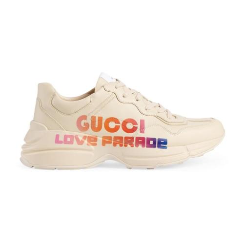  GUCCI古馳 22年秋冬 男士 Rhyton系列男士皮革運動鞋 703810 DRW00 9522