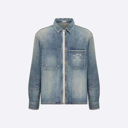  DIOR迪奧 22年秋冬 男士 夾克 拉鏈外套襯衫 313D487AY988_C580