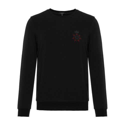 DIDIBOY/迪迪博邇男衛(wèi)衣胸前刺繡圖案休閑時尚套頭男士運動風衛(wèi)衣