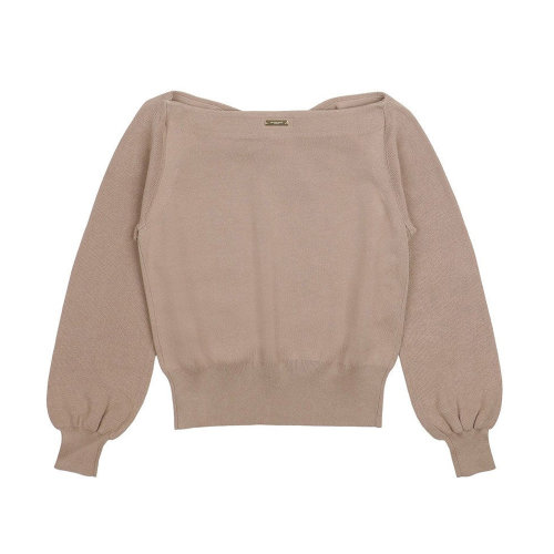 BURBERRY/博柏利 女士純色羊毛露肩針織衫毛衣 393445 多色可選