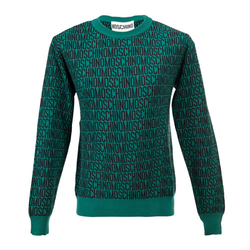 MOSCHINO/莫斯奇諾 男裝 服飾 羊毛圓領(lǐng)經(jīng)典logo款 男士針織衫/毛衣