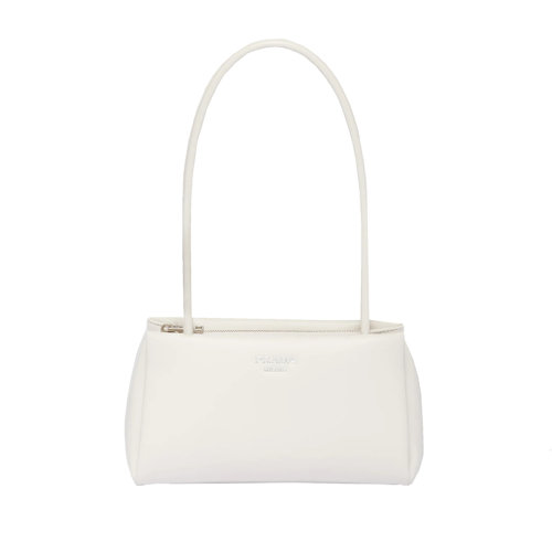 PRADA/普拉達(dá) 22新款 女款小號(hào)白色納帕皮革配手柄銀色字母標(biāo)志手提單肩包1BA368_2DDJ_F0009_V_OOO