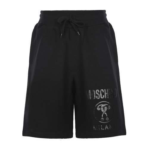 MOSCHINO/莫斯奇諾22春夏徽標(biāo)印花棉質(zhì)寬松男士短褲A030220280