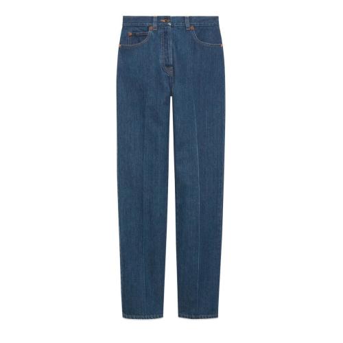  GUCCI古馳 22年秋冬 女士 直筒牛仔褲 666799 XDBQT 4759 預(yù)定商品2-6周發(fā)貨