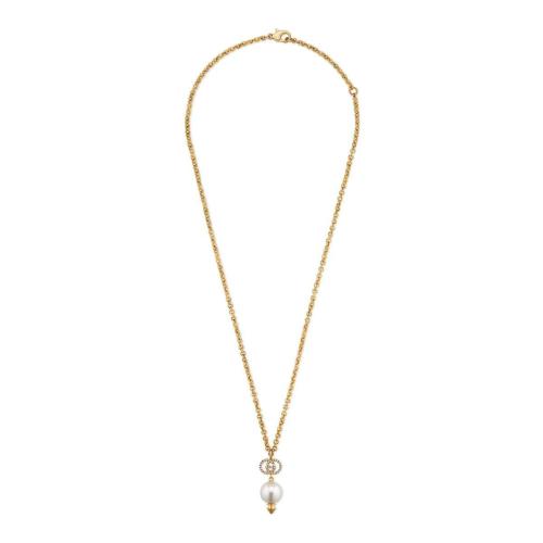  GUCCI古馳 22年秋冬 女士 互扣式 G 珍珠項(xiàng)鏈 582806 J1D51 8516