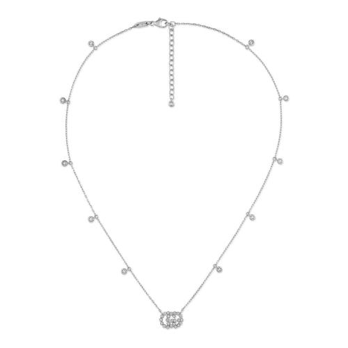  GUCCI古馳 22年秋冬 女士 GG Running系列18k金鉆石項(xiàng)鏈 481624 J8568 9066