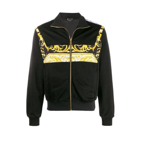 VERSACE/范思哲  男裝 時(shí)尚簡(jiǎn)約 男士黑色外套夾克 A85348A-8A2-2536