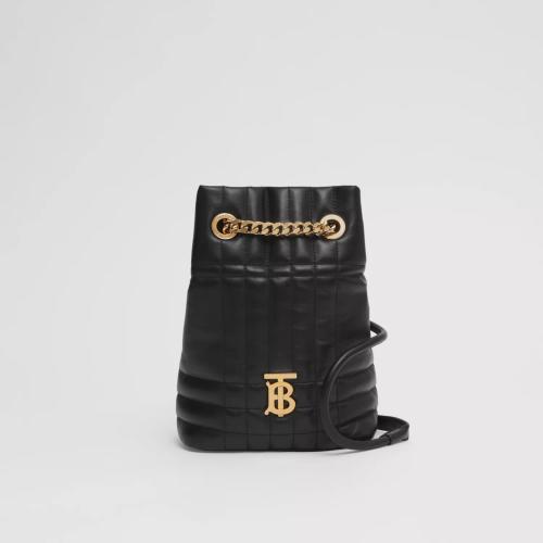  BURBERRY 22年秋冬 女士 Lola - 迷你絎縫羔羊皮蘿納背包 80538151