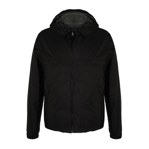 PRADA/普拉達三角形徽標(biāo)時尚簡約連帽外套男士夾克外套SGB4601WQ