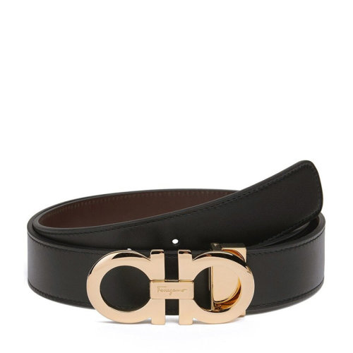 Salvatore Ferragamo/菲拉格慕 男士牛皮板扣式雙面腰帶皮帶 675542