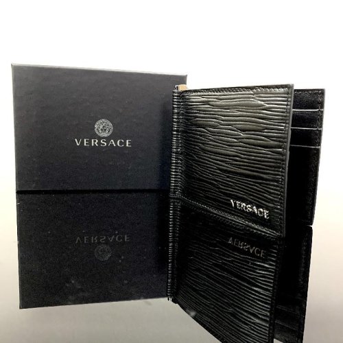  VERSACE/范思哲 男士黑色皮革錢包 DPU5978S DVSLE1 D41E PLSX