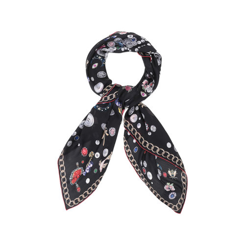 Alexander McQueen/亞歷山大麥昆  女士桑蠶絲披肩圍巾絲巾 650048 3011Q