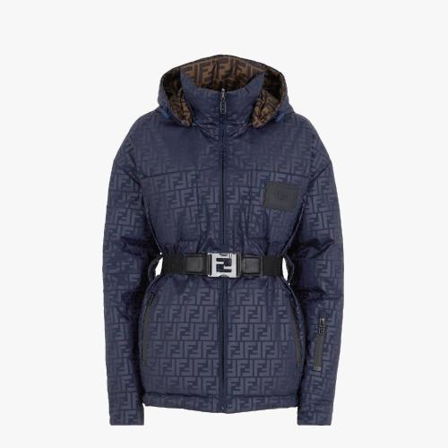  FENDI芬迪 22年秋冬 女士 夾克 藍(lán)色FF高科技布料夾克 FAN08_K8AF1IHG