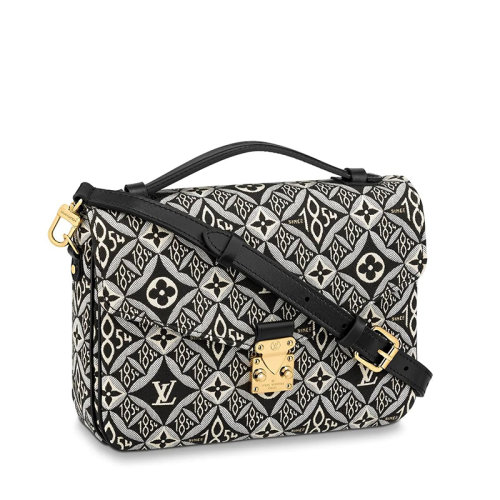 Louis Vuitton/路易威登 經(jīng)典款 MéTIS MM SINCE 1854系列 女士灰色徽標(biāo)1854結(jié)合印花織物S鎖斜挎單肩包M57272