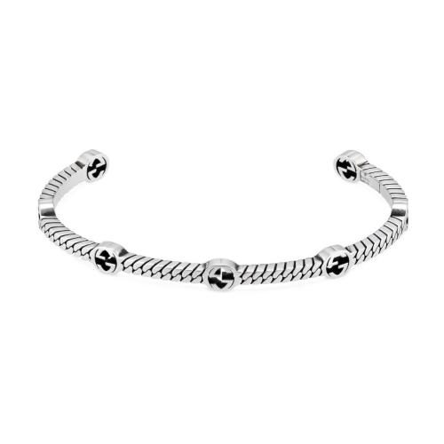  GUCCI古馳 22年秋冬 女士 互扣式雙G窄版手鐲 661529 J8400 0728