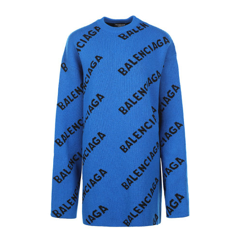 Balenciaga/巴黎世家22春夏字母提花寬松女士針織衫/毛衣657400T1567