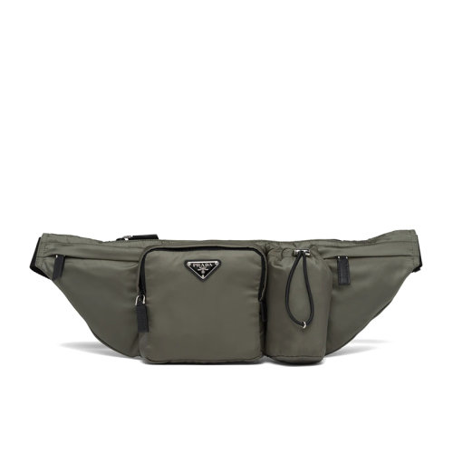 PRADA/普拉達      男士森林綠色尼龍皮革運動腰包2VL056_2DMG_F0414_V_WNO