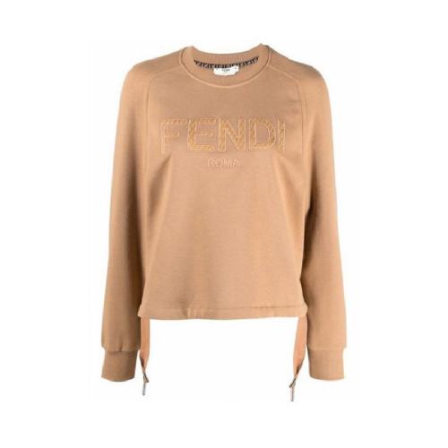  FENDI/芬迪 女士棕色棉質(zhì)衛(wèi)衣 FS7102AHLD F1ENR PLFSX