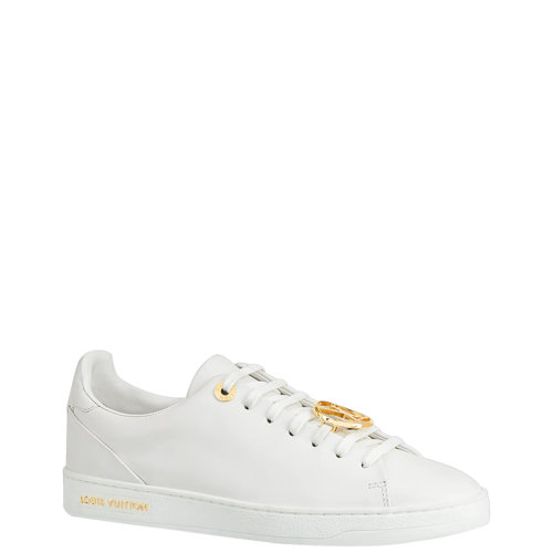Louis Vuitton/路易威登 22年早春新款 FRONTROW系列 女士白色小牛皮配金色LV Circle配飾運動鞋1A2XOM