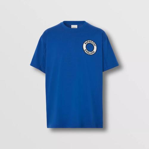  BURBERRY 22年秋冬 男士 徽標(biāo)圖案棉質(zhì)寬松 T 恤衫 80614041